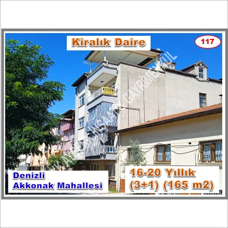 (117) KİRALIK DAİRE (Denizli-Akkonak Mahallesi) (3+1) (160 m2)