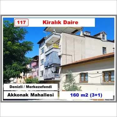 (117) KİRALIK DAİRE (Denizli-Akkonak Mahallesi) (0 505 750 55 48)