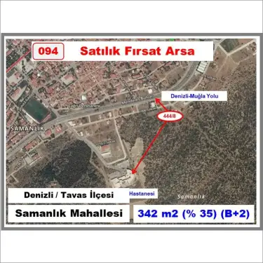 (094) SATILIK YATIRIMLIK ARSA (Denizli-Tavas-Samanlık Mh.) (0 505 750 55 48)