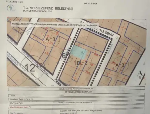 SÜMER MAHALLESİNDE 112M2 B+3 KAT İMARLI SATILIK ARSA