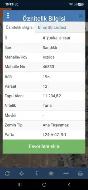 Afyonkarahisar Sandıklı Kızılca Köyiçi Tarla 