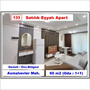 (133) SATILIK EŞYALI APART (Denizli-Asmalıevler Mahallesi) (0 505 750 55 48)