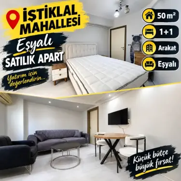 GENÇ EMLAKTAN İSTİKLAL DE 1+1 APART FIRSATI !