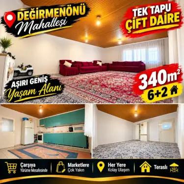 DEĞİRMENÖNÜNDE TEK TAPU ÇİFT DAİRE ÇOK UYGUN FİYATIYLA SİZLERLE!  