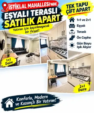 GENÇ EMLAKTAN İSTİKLAL DE TEK TAPU ÇİFT APART !