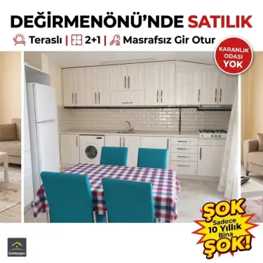 GENÇ EMLAK’TAN DEĞİRMENÖNÜNDE TERASLI  SATILIK DAİRE ! 