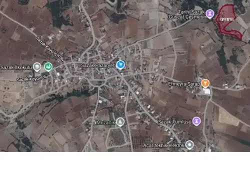 ÇAL SAZAK'TA KÖYE 450M, YOLU OLAN 10892 M2 FIRSAT ARSA