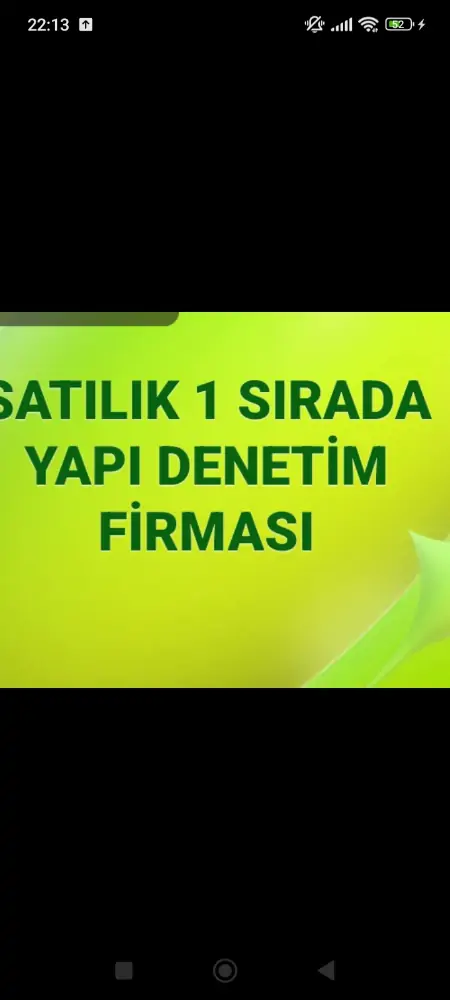 DENİZLİ'DE 1 SIRADA SATILIK YAPI DENETİM FİRMASI